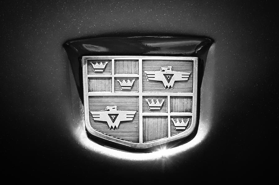 1950 Studebaker Champion Logo -0623bw Photograph by Jill Reger