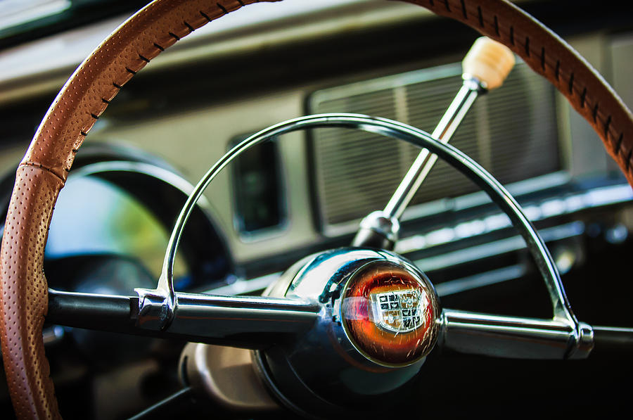 1950 Studebaker Champion Steering Wheel -1326c Photograph by Jill Reger