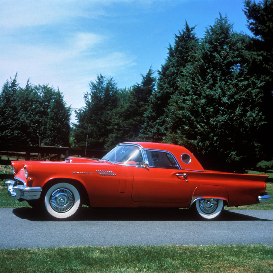 1950s 1957 Ford Thunderbird Hardtop Photograph Vintage Images - Art America