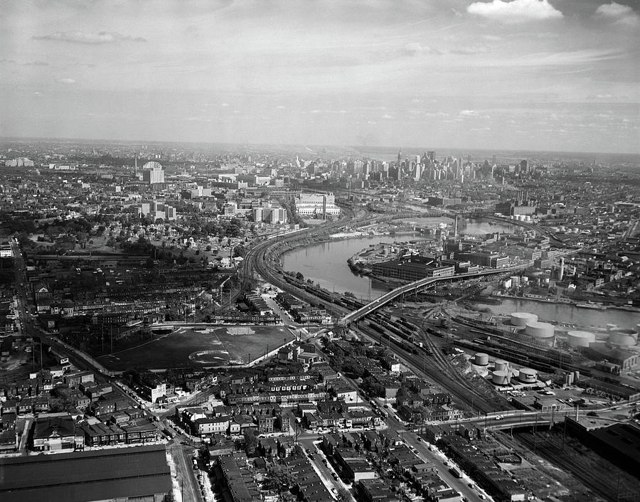 1950s Aerial Looking Northeast Photograph by Vintage Images - Pixels