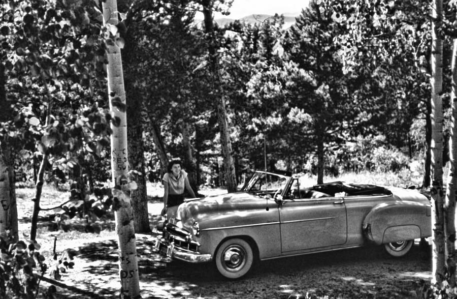 Old Car Photograph - 1950s Cadillac by Cathy Anderson