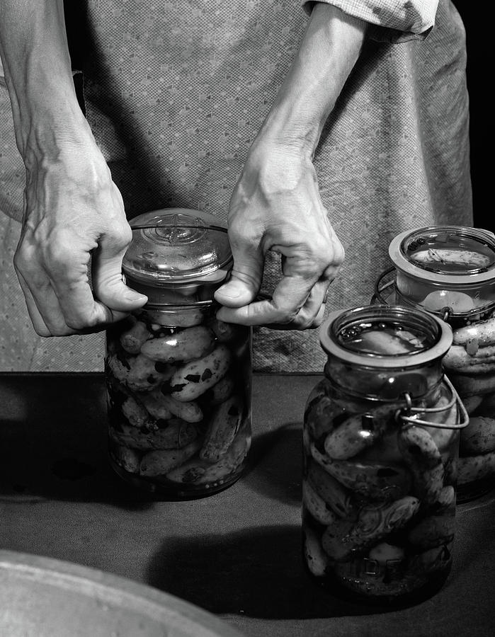 Vertical Photograph - 1950s Close-up Of Elderly Womans Hands by Vintage Images Vertical Photograph - 1950s Close-up Of Elderly Womans Hands by Vintage Images
