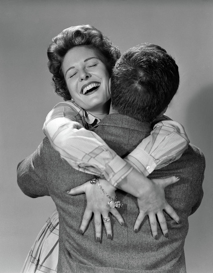 1950s Couple Man And Happy Woman Photograph by Vintage Images - Fine ...