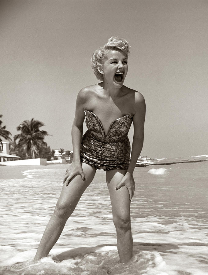 1950s Laughing Blonde Woman Photograph by Vintage Images 1950s Laughing Blonde Woman Photograph by Vintage Images