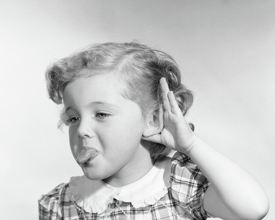 1950s Little Girl Making Rude Gesture Photograph by Vintage Images ...