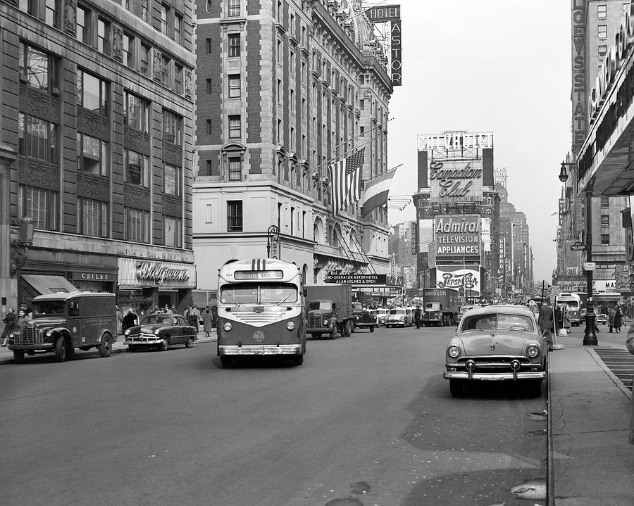 1950s New York City Times Square Photograph by Vintage Images - Fine ...