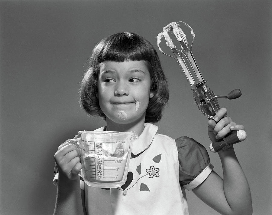 1950s Smiling Girl Holding Measuring Photograph by Vintage Images ...