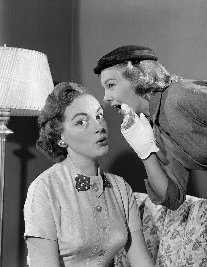 1950s Woman In Hat & White Gloves Photograph by Vintage Images