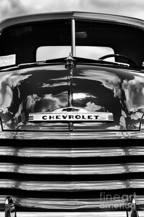 Car Photograph - 1951 Chevrolet Pickup Monochrome by Tim Gainey
