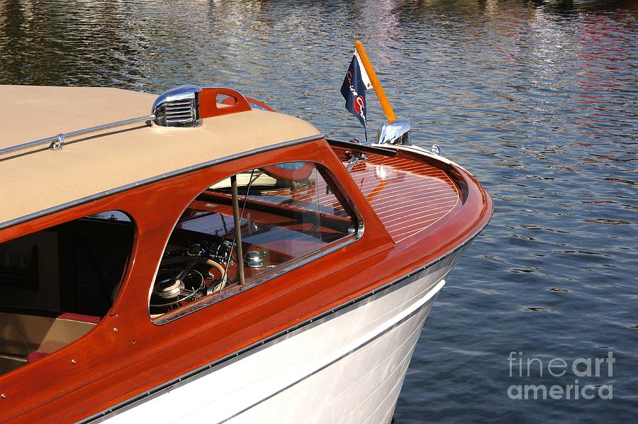 1951 Chris Craft Super Deluxe Crusier Photograph by Neil Zimmerman