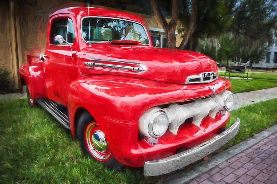 1951 Ford Pick Up Truck F100 Painted 50 per cent Photograph by Rich Franco