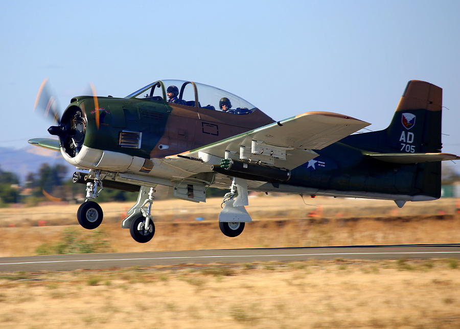 1951 T-28A Trojan Take-Off N51705 Photograph by John King - Fine Art ...