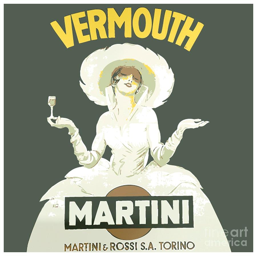 1952 - Martini and Rossi Vermouth Advertisement Poster - Color Digital Art by John Madison