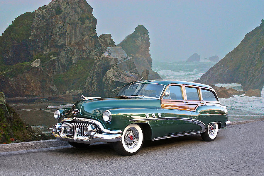 Spinners Photograph - 1952 Buick Woody Estate Wagon by Dave Koontz