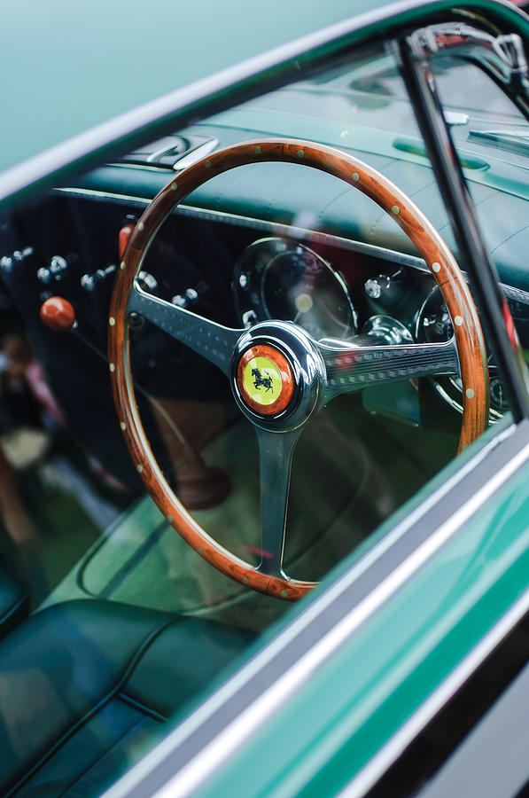 1952 Ferrari 212 Inter Vignale Coupe Steering Wheel Emblem Photograph by Jill Reger