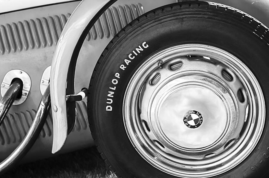 Car Photograph - 1952 Frazer-Nash Le Mans Replica MkII Competition Model Tire Emblem by Jill Reger