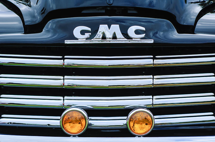 1952 GMC Suburban Grille Emblem Photograph by Jill Reger