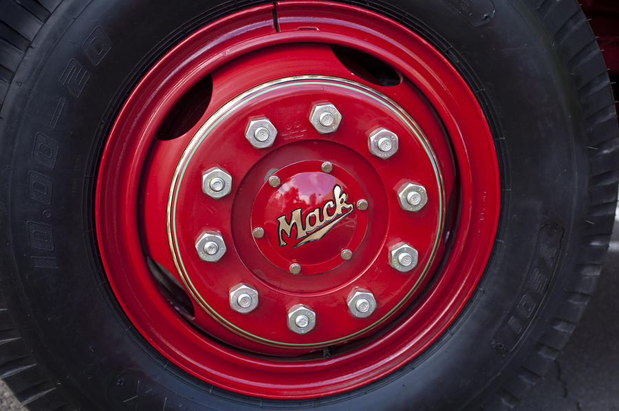 1952 L Model Mack Pumper Fire Truck Wheel Photograph by Jill Reger