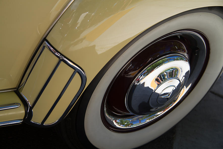 1952 Mercedes Rear Fender and Wheel Photograph by Roger Mullenhour