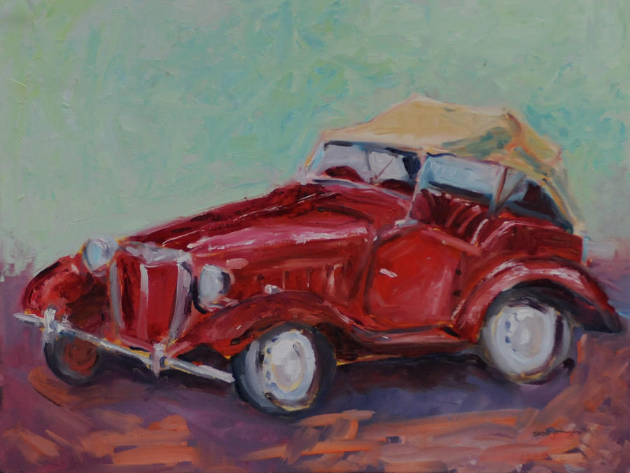 Car Painting - 1952 Mg  by Susie Jernigan