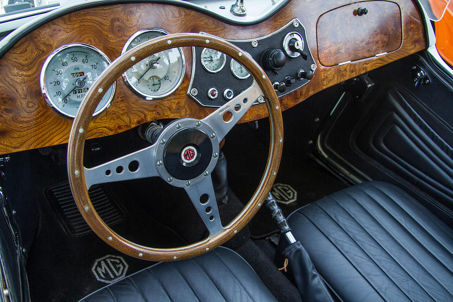 1952 MG TD Interior Photograph by Roger Mullenhour