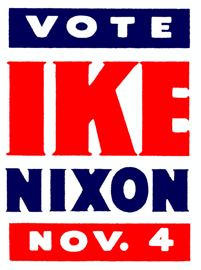 1952 Vote Ike and Nixon Painting by Historic Image