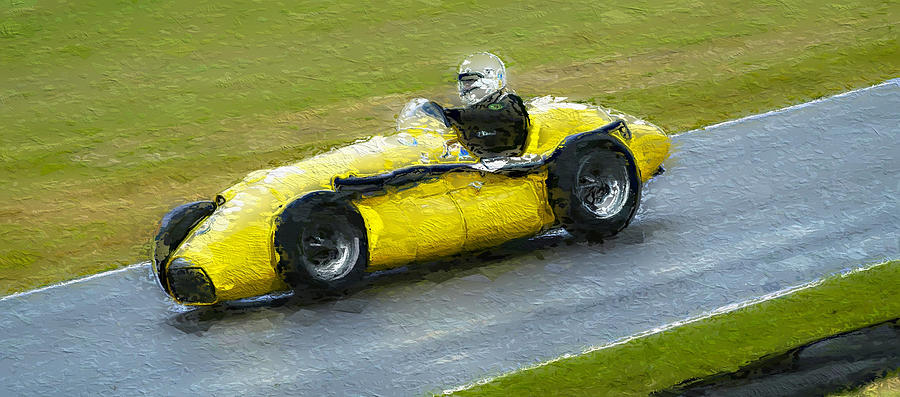 1952 Yellow Connnaught A Type Formula One 2 Photograph by John Colley