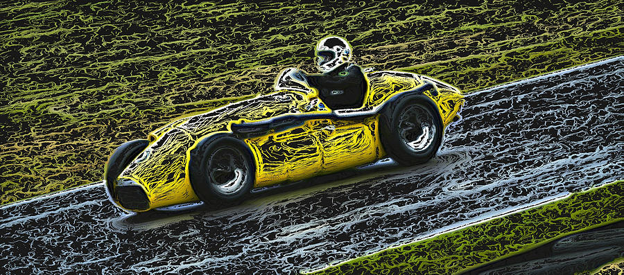 1952 Yellow Connnaught A Type Formula One Photograph by John Colley