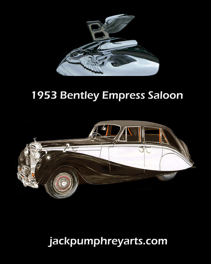 1953 Bentley Empress Saloon Painting by Jack Pumphrey
