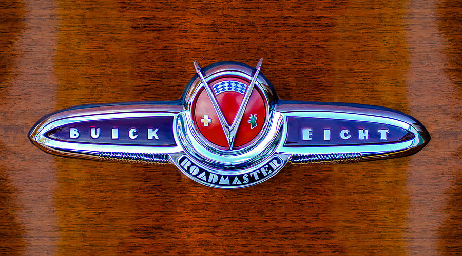 Car Photograph - 1953 Buick Roadmaster Estate Wagon Emblem by Jill Reger
