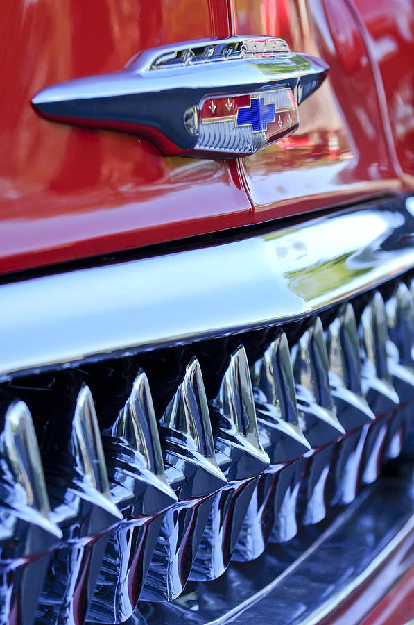1953 Chevrolet Grille Emblem Photograph by Jill Reger