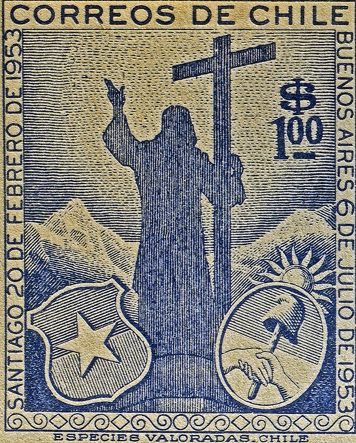 1953 Chile Stamp Photograph by Bill Owen