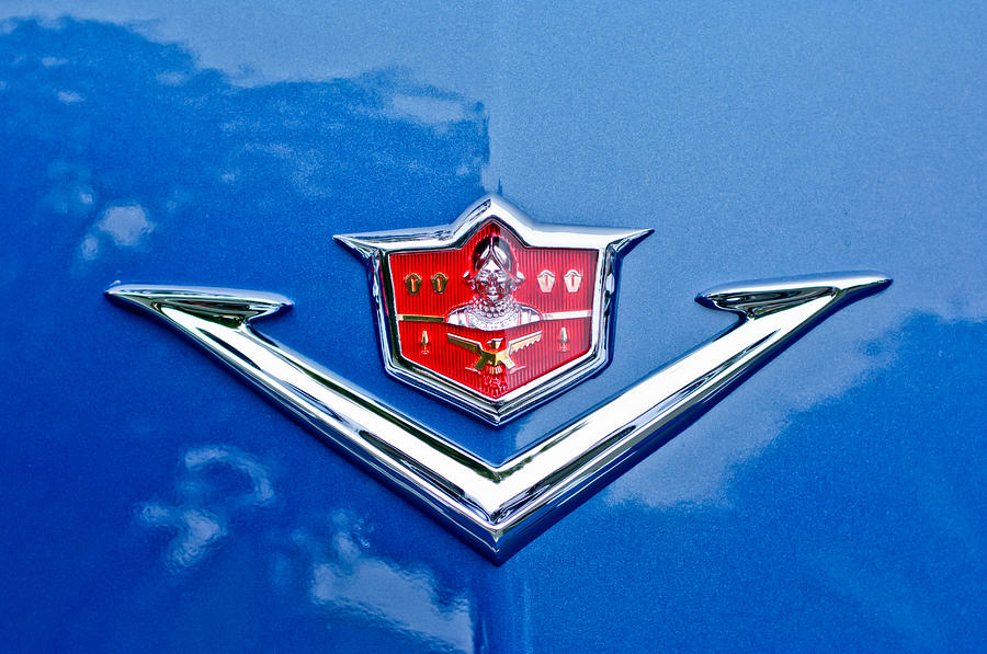 1953 DeSoto Firedome Convertible Emblem Photograph by Jill Reger