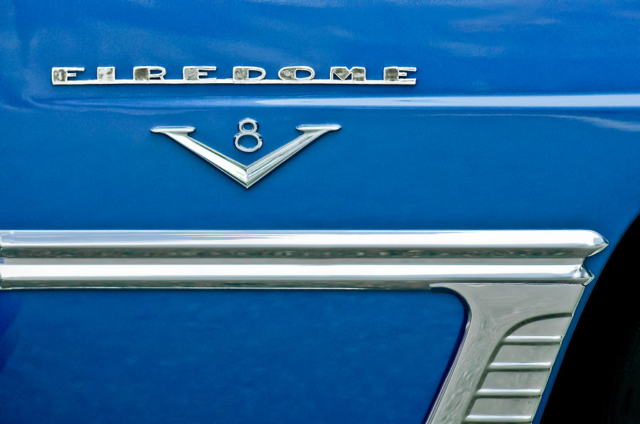 1953 DeSoto Firedome Convertible Side Emblem Photograph by Jill Reger