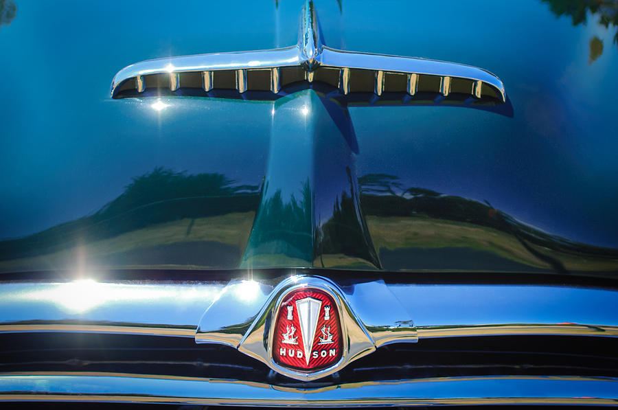 1953 Hudson Convertible Grille Emblem Photograph by Jill Reger