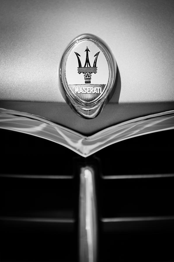 1953 Maserati A6G-2000 Spyder Grille Emblem Photograph by Jill Reger