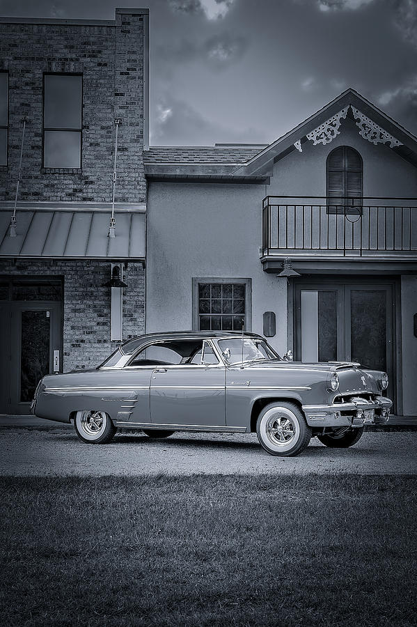 Car Photograph - 1953 Mercury Monterey BW 5 by David Morefield