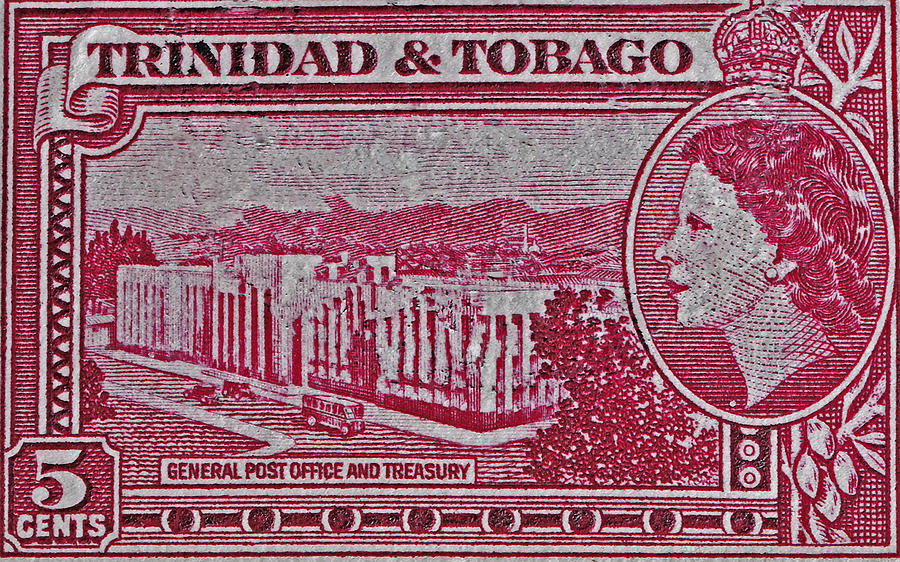 1953 Trinidad and Tobago Queen Elizabeth Stamp Photograph by Bill Owen