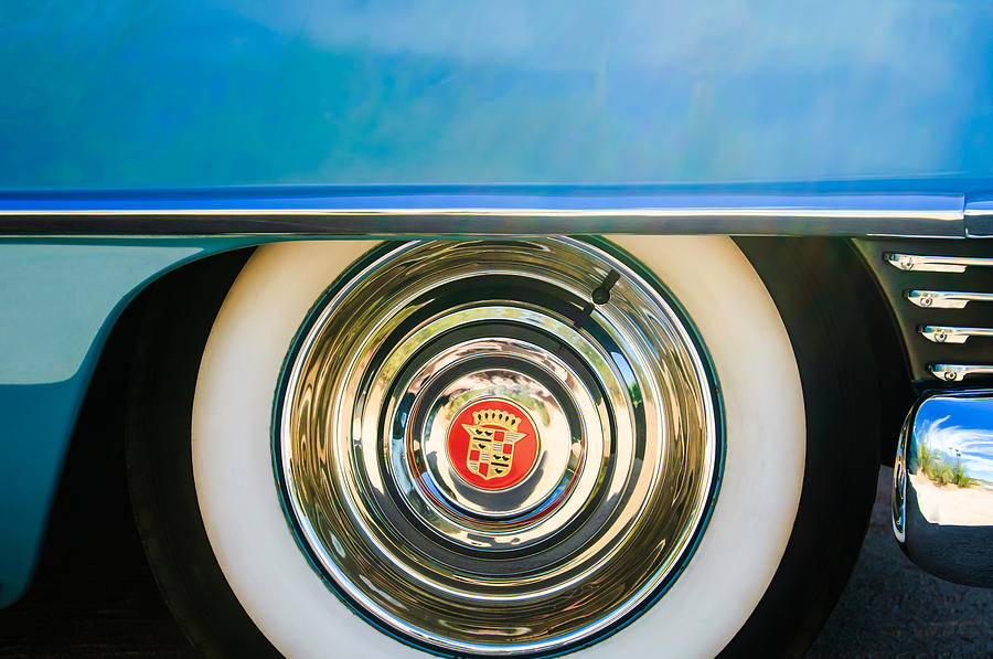 1954 Cadillac Coupe deVille Wheel Emblem Photograph by Jill Reger