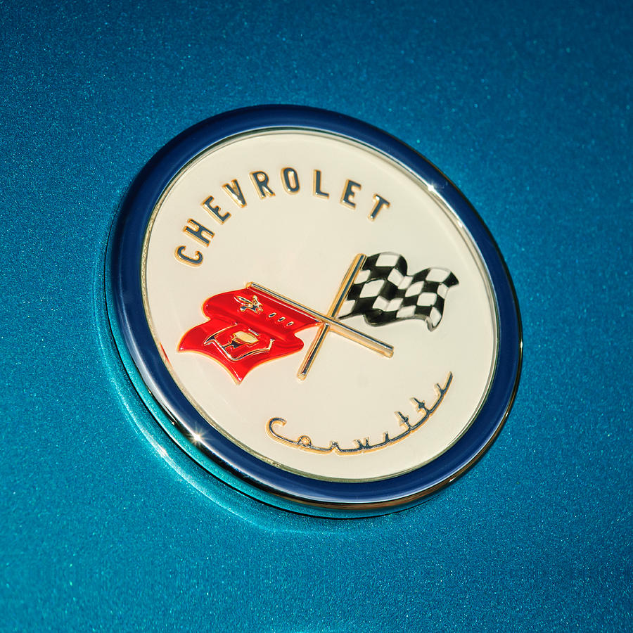 1954 Chevrolet Corvette Emblem -052c Photograph by Jill Reger