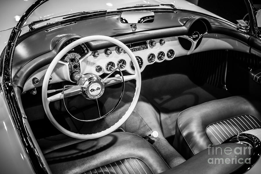 1954 Chevrolet Corvette Interior Photograph by Paul Velgos