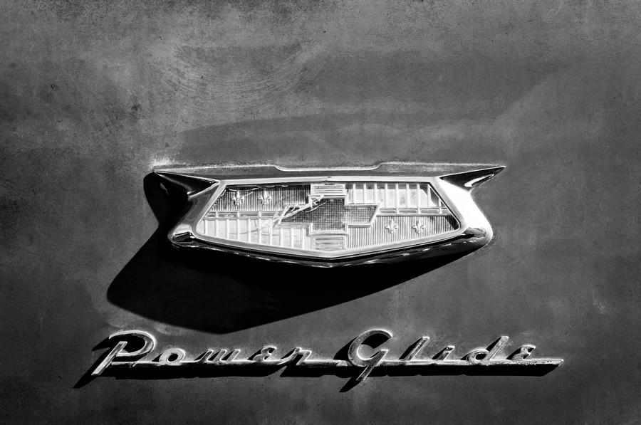 Car Photograph - 1954 Chevrolet Power Glide Emblem by Jill Reger