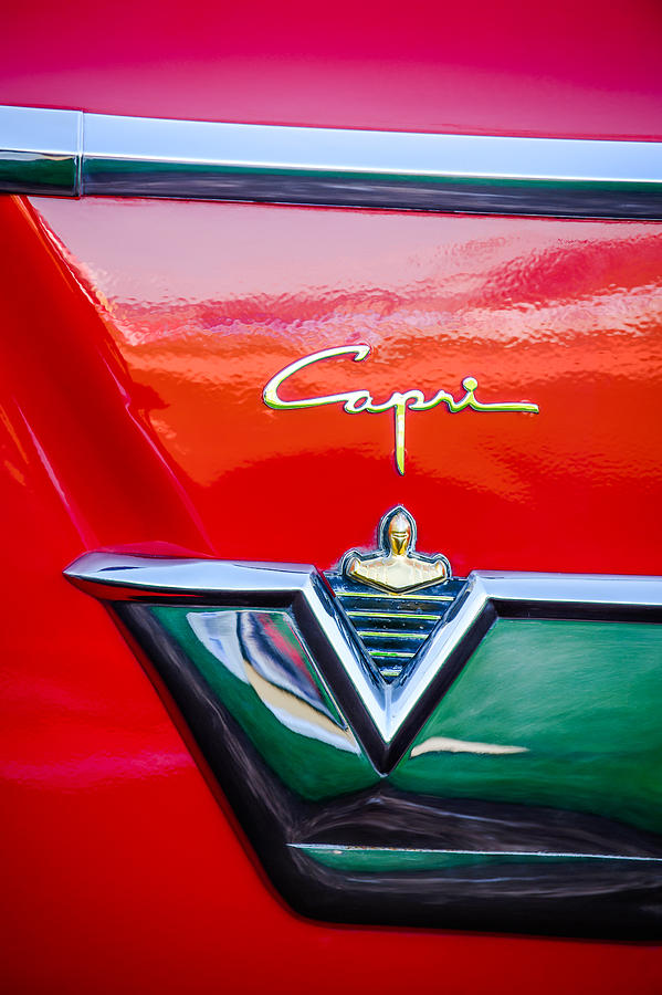 1954 Lincoln Capri Emblem -1177c Photograph by Jill Reger