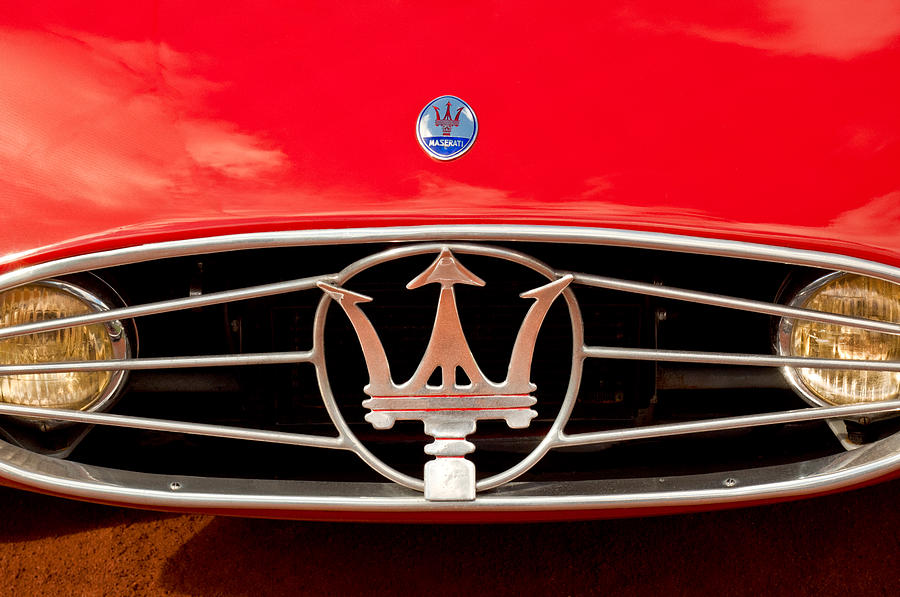 1954 Maserati A6 Gcs Grille Emblem -0259c Photograph by Jill Reger