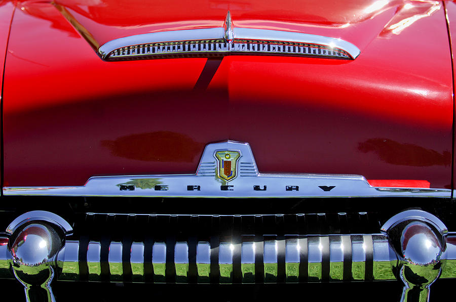 1954 Mercury Monterey Grille Emblem Photograph by Jill Reger