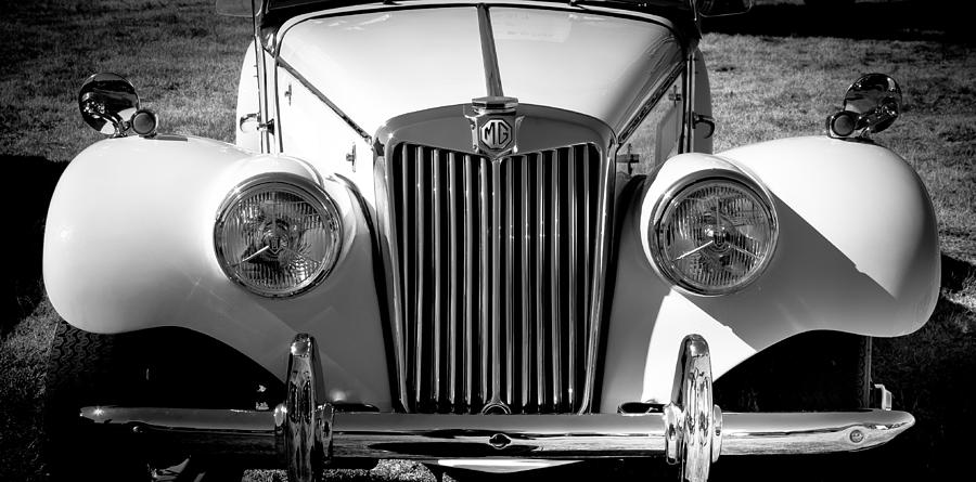 1954 MG TF in Black and White Photograph by Lynne Jenkins