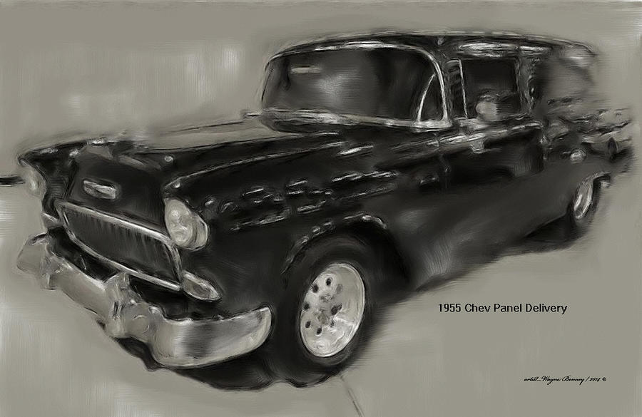 1955 Chev Panel Delivery Painting by Wayne Bonney