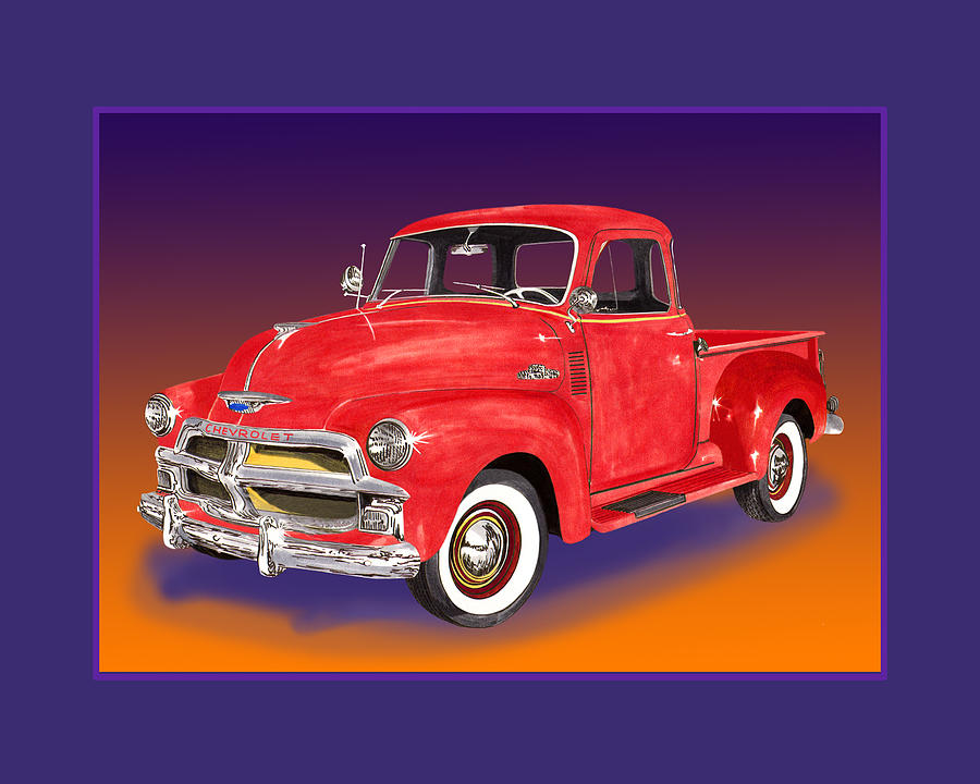 Pick Up Trucks Painting - 1955 Chevrolet 3100 Pick Up Truck by Jack Pumphrey