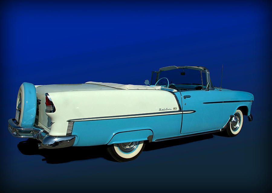 1955 Chevrolet Bel Air Convertible with Continental Kit Photograph by Tim McCullough
