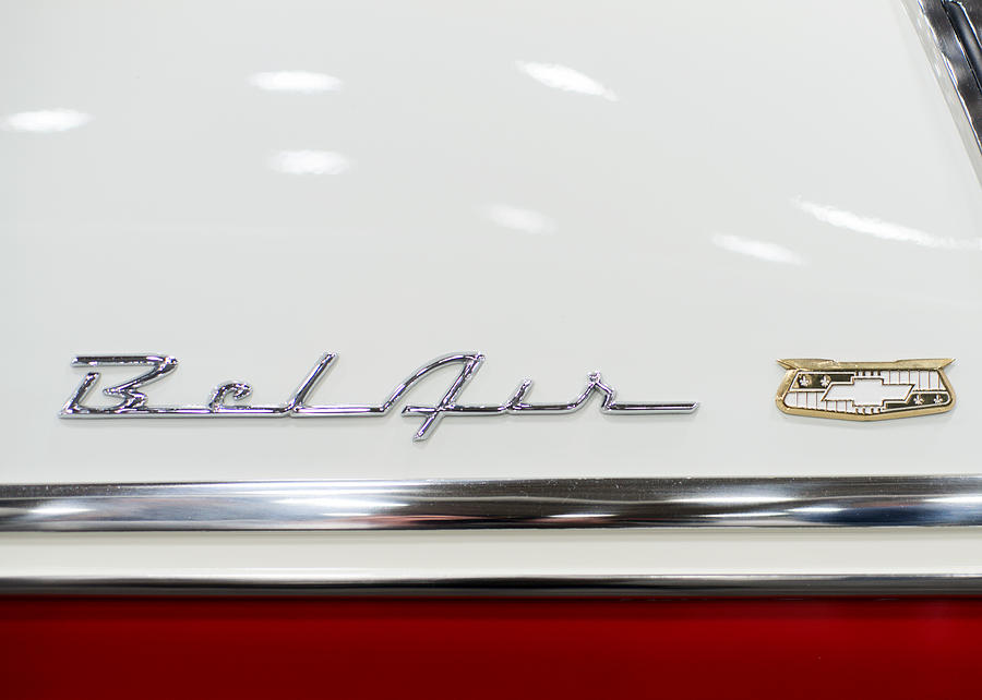 1955 Chevrolet Bel Air Emblem Photograph by Rospotte Photography - Fine